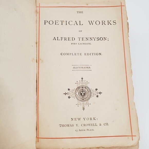 Antique Victorian Book 1860 - 1970 Alfred Tennyson Poems - Picture 10 of 13